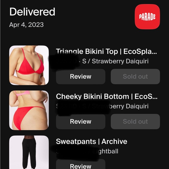 parade triangle bikini top - Picture 3 of 3